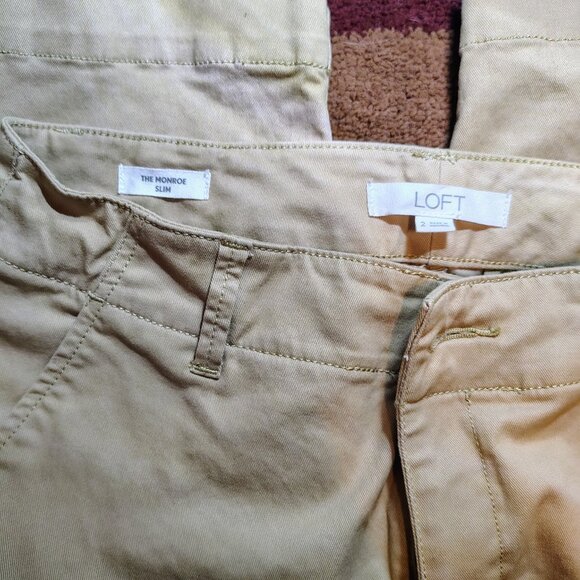 LOFT Monroe Slim Chino Pants size 2 - Picture 3 of 5